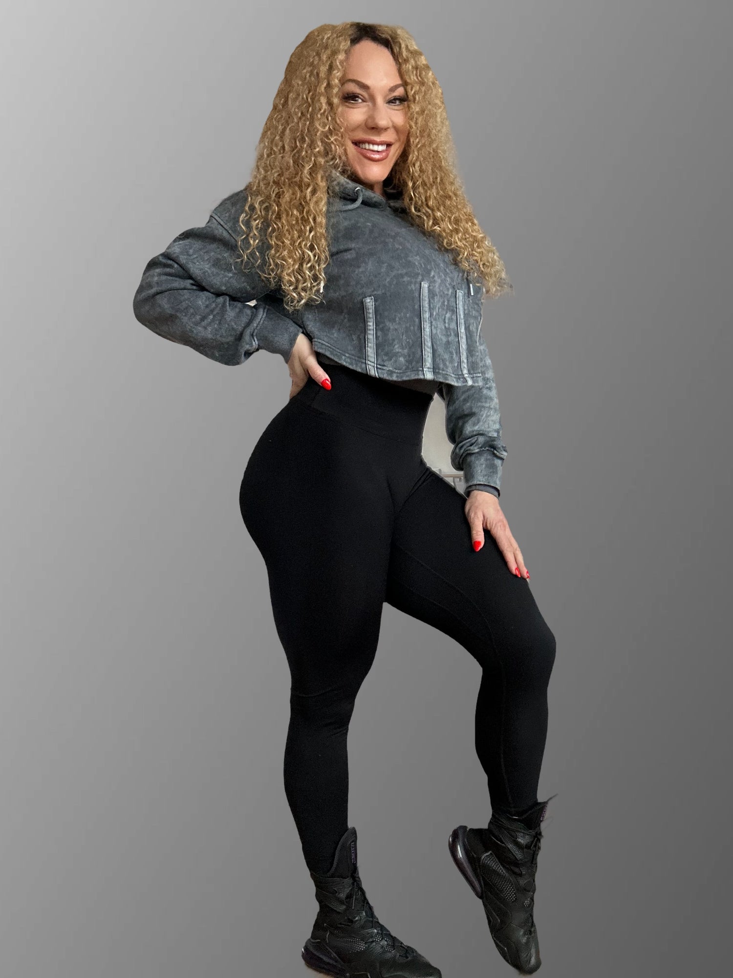 Black High Waist Scrunch Leggings