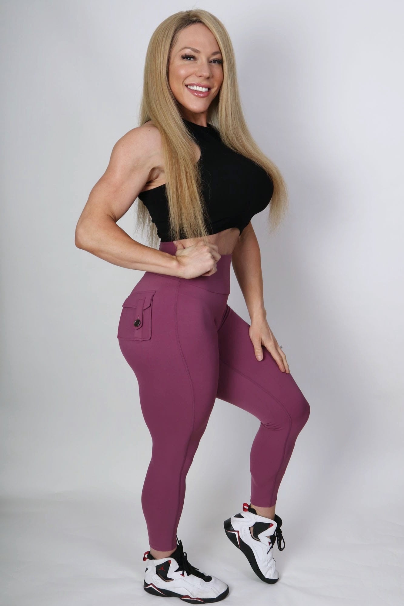 Purple Seamless Pocket Leggings