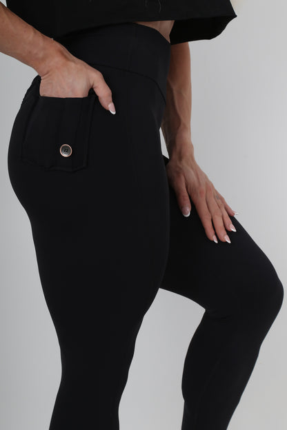 Black Seamless Pocket Leggings